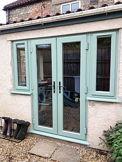 Coloured Finish Window Door Replacement Double Glazed